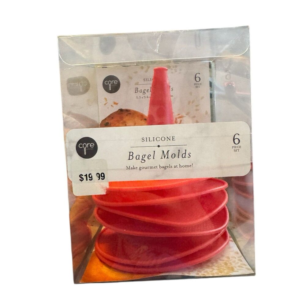 Core Silicone Bagel Set Of 6 Molds.‎ Red